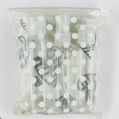 Imballaggio per la cura personale per prodotti cosmetici PET Set di viaggio in plastica con bottiglie vuote ricaricabili
