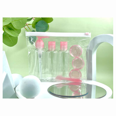 Set di viaggio per bottiglie e barattoli di crema in PET per imballaggio di prodotti cosmetici e per la cura della pelle