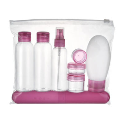 Imballaggio per la cura della pelle trasparente portatile PS Crema Bottone per colore personalizzato Forma Set di viaggio