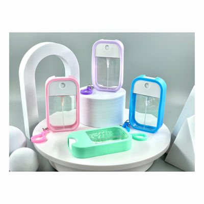 50 ml PETG Carte di credito ricaricabili in plastica Bottiglia di atomizzatore per profumi con custodia colorata