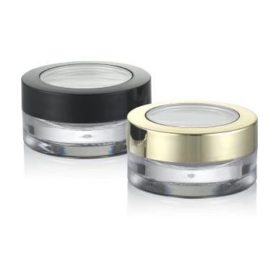 Materiale del tappo di plastica 5ml 10ml Vaso di crema di lusso con rivestimento UV e tipo di plastica