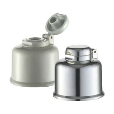 Fornito liberamente 24/410 Rivestimento UV Oro/Argento Flip Cap Livello di bottiglia OEM/ODM