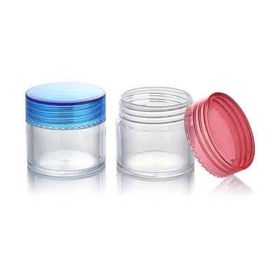20 ml Vaso trasparente di plastica PS Vaso Crema viso con coperchio a colori personalizzati