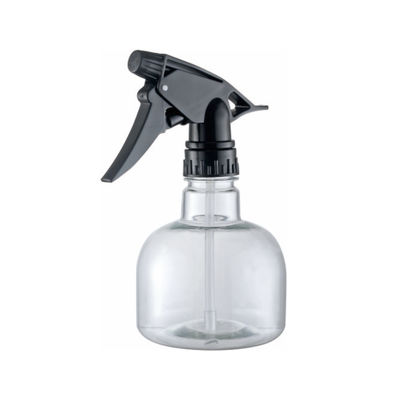 Bottiglia di plastica in PET a forma rotonda a misura di 250 ml con collo 28/400 e spruzzatore a trigger