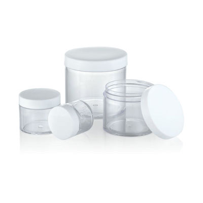 30 ml 50 ml 100 ml 200 ml Bottiglia vuota di plastica Bottiglia trasparente di crema con materiale del colletto PS