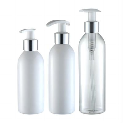 180 ml/200 ml/250 ml Capacità cilindro rotondo spalla PET bottiglie di plastica con pompe per lozioni