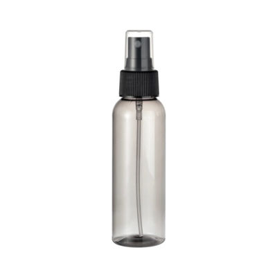 Consegna veloce Bottiglia di plastica in PET grigio da 100 ml con pompa spray e design ricaricabile